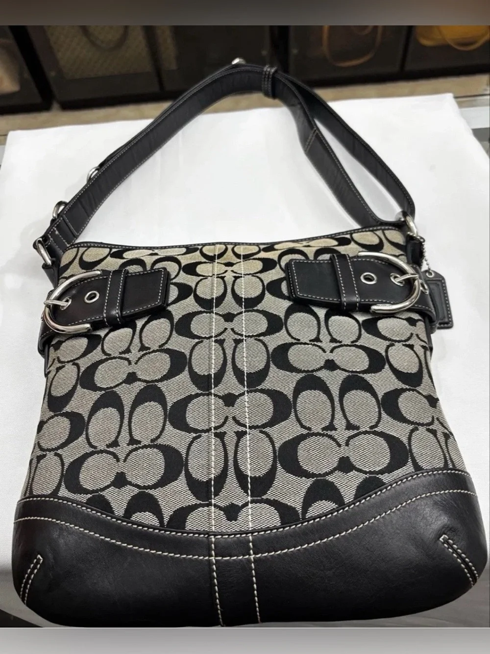 Coach Vintage Hampton Soho Buckle Slim Signature Bag.